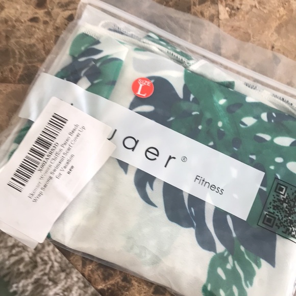 NWT Ekouaer Chiffon Pareo Beach Wrap Sarong swimsuit Scarf Coverup - Picture 5 of 7